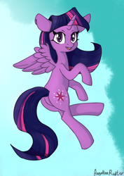 Size: 2480x3508 | Tagged: safe, artist:angelinarichter, twilight sparkle, alicorn, pony, g4, cute, female, high res, mare, open mouth, solo, twiabetes, twilight sparkle (alicorn)