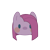 Size: 800x800 | Tagged: safe, artist:mya3332, part of a set, pinkie pie, pony, g4, beady eyes, blush sticker, blushing, bust, chibi, cute, cuteamena, diapinkes, female, head only, looking at you, pinkamena diane pie, portrait, simple background, solo, transparent background