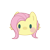 Size: 800x800 | Tagged: safe, artist:mya3332, part of a set, fluttershy, pony, g4, beady eyes, blush sticker, blushing, bust, chibi, cute, female, head only, looking at you, portrait, shyabetes, simple background, solo, transparent background