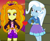 Size: 1278x1040 | Tagged: safe, edit, edited screencap, screencap, adagio dazzle, trixie, equestria girls, equestria girls specials, g4, my little pony equestria girls: better together, my little pony equestria girls: rainbow rocks, my little pony equestria girls: sunset's backstage pass, bracelet, clothes, female, heart, jacket, jewelry, leather jacket, lesbian, ship:triagio, shipping, shipping domino, shorts, spiked headband, spiked wristband, wristband