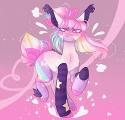 Size: 1280x1232 | Tagged: safe, artist:akiiichaos, oc, oc only, earth pony, pony, clothes, female, mare, socks, solo, striped socks