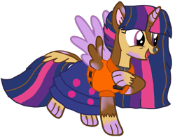 Size: 1281x1008 | Tagged: safe, artist:徐詩珮, twilight sparkle, alicorn, dog, pony, series:sprglitemplight diary, series:sprglitemplight life jacket days, series:springshadowdrops diary, series:springshadowdrops life jacket days, g4, alternate universe, base used, character to character, chase (paw patrol), clothes, lifejacket, male to female, paw patrol, rule 63, simple background, transformation, transgender transformation, transparent background, twilight sparkle (alicorn)