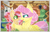 Size: 1555x988 | Tagged: safe, artist:princess3342ofc, fluttershy, oc, pony, g4, baby, baby pony, base used, female, filly, fluttermom, fluttershy's cottage, foal, freckles, heart eyes, holding a pony, looking at each other, mother and child, mother and daughter, offspring, parent:big macintosh, parent:fluttershy, parents:fluttermac, wingding eyes
