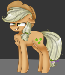 Size: 689x795 | Tagged: safe, artist:tater, mean applejack, earth pony, pony, g4, the mean 6, chest fluff, clone, evil grin, female, grin, smiling, solo