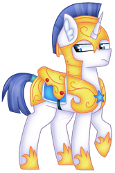 Size: 711x1074 | Tagged: safe, artist:tater, pony, unicorn, armor, male, raised hoof, royal guard, simple background, solo, stallion, transparent background