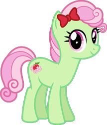 Size: 4000x4648 | Tagged: safe, artist:melisareb, gameloft, florina tart, earth pony, pony, g4, .svg available, absurd resolution, apple family member, bow, cute, female, florinadorable, hair bow, inkscape, looking at you, mare, ribbon, simple background, solo, transparent background, vector