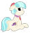 Size: 1750x2000 | Tagged: safe, artist:inky scroll, coco pommel, earth pony, pony, g4, butt, female, floppy ears, looking at you, mare, plot, simple background, sitting, transparent background