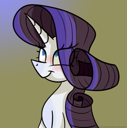 Size: 2591x2607 | Tagged: safe, artist:chipwanderer, rarity, pony, g4, bust, female, high res, portrait, solo