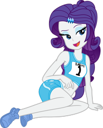 Size: 1920x2372 | Tagged: dead source, safe, artist:pink1ejack, idw, rarity, equestria girls, g4, spoiler:comic, spoiler:comicequestriagirlsmarchradness, belly button, clothes, cute, female, high res, midriff, raribetes, sexy, shoes, shorts, simple background, sleeveless, sneakers, solo, sports bra, sports shorts, sweet dreams fuel, transparent background, vector