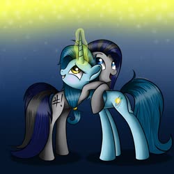 Size: 2160x2160 | Tagged: safe, oc, oc only, oc:lost soul, oc:starley orlin, pony, unicorn, female, high res, mare, simple background, two male
