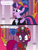 Size: 1080x1440 | Tagged: safe, artist:徐詩珮, fizzlepop berrytwist, tempest shadow, twilight sparkle, alicorn, pony, unicorn, series:sprglitemplight diary, series:sprglitemplight life jacket days, series:springshadowdrops diary, series:springshadowdrops life jacket days, g4, broken horn, chase (paw patrol), clothes, dialogue, female, horn, lesbian, marshall (paw patrol), mission paw, oh no he's hot, paw patrol, ship:tempestlight, shipping, simple background, twilight sparkle (alicorn)