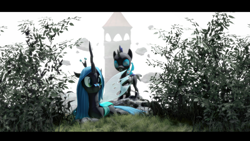 Size: 3840x2160 | Tagged: safe, artist:freasaloz, queen chrysalis, butterfly, changeling, changeling queen, g4, 3d, cute, cutealis, female, high res, lying down, prone, source filmmaker