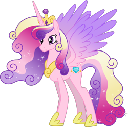 Size: 8220x8176 | Tagged: safe, artist:shootingstarsentry, princess cadance, alicorn, pony, g4, absurd resolution, female, jewelry, mare, older, older princess cadance, regalia, simple background, solo, spread wings, transparent background, vector, wings