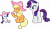 Size: 4488x2567 | Tagged: safe, artist:anime-equestria, applejack, rarity, earth pony, pony, unicorn, g4, ^^, blushing, cup, cute, duo, eyes closed, female, food, happy, hat, jackabetes, lesbian, plushie, raribetes, rarity plushie, ship:rarijack, shipping, simple background, smiling, tea, tea party, teacup, transparent background, vector