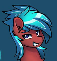 Size: 1024x1090 | Tagged: safe, artist:ciderpunk, oc, oc only, pony, bust, commission, portrait, smiling