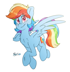 Size: 3200x3300 | Tagged: safe, artist:fluffyxai, rainbow dash, pegasus, pony, g4, alternate hairstyle, chest fluff, cute, dashabetes, female, flying, high res, leg fluff, mare, simple background, smiling, spread wings, transparent background, wings