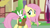 Size: 1920x1080 | Tagged: safe, screencap, angel bunny, fluttershy, pony, rabbit, g4, my little pony: friendship is magic, she talks to angel, animal, bag, bottle, female, male, mare, messy mane, ponyville, potion, saddle bag