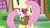 Size: 1920x1080 | Tagged: safe, screencap, angel bunny, fluttershy, pony, rabbit, g4, my little pony: friendship is magic, she talks to angel, animal, bag, duo, female, male, mare, messy mane, ponyville, saddle bag