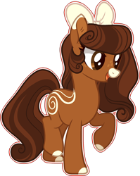 Size: 1520x1913 | Tagged: safe, artist:moshiitomo, oc, oc only, earth pony, pony, base used, bow, female, hair bow, mare, simple background, solo, transparent background