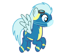 Size: 1024x768 | Tagged: safe, artist:crystal wishes, oc, oc only, pegasus, pony, clothes, coronavirus, covid-19, face mask, female, flying, goggles, mare, mask, ppe, simple background, solo, surgical mask, transparent background, uniform, wonderbolts, wonderbolts uniform