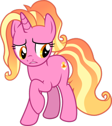 Size: 792x896 | Tagged: safe, artist:crystalmagic6, luster dawn, pony, unicorn, g4, the last problem, female, inkscape, looking down, mare, raised hoof, simple background, solo, transparent background, vector