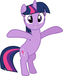 Size: 5992x7194 | Tagged: safe, artist:uigsyvigvusy, twilight sparkle, pony, unicorn, g4, absurd resolution, bipedal, cute, female, mare, simple background, solo, standing up, twiabetes, unicorn twilight, vector