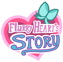 Size: 1024x1017 | Tagged: safe, artist:aleximusprime, flurry heart's story, bow, font, heart, logo