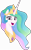 Size: 4500x7262 | Tagged: safe, artist:negatif22, princess celestia, alicorn, pony, g4, bust, cute, cutelestia, female, happy, lidded eyes, looking at you, meme, movie accurate, open mouth, portrait, simple background, smiling, solo, transparent background, trollestia, trollface, vector