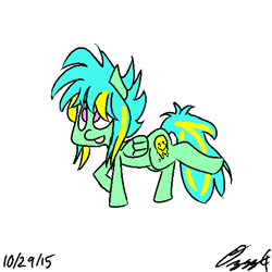 Size: 512x512 | Tagged: safe, artist:ozzyg, oc, oc only, oc:disco biscuit, pegasus, pony, solo