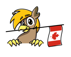 Size: 2560x2048 | Tagged: safe, artist:sugar morning, oc, oc only, oc:pad, griffon, bust, canada, canadian flag, commission, flag, high res, looking at you, portrait, simple background, solo, transparent background