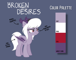 Size: 2560x2048 | Tagged: safe, artist:sugar morning, oc, oc only, oc:broken desires, demon, demon pony, original species, pony, commission, female, high res, horn, mare, reference sheet, solo
