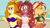Size: 1024x576 | Tagged: safe, artist:jamesawilliams1996, adagio dazzle, sunset shimmer, oc, oc:mezma, equestria girls, g4, beach, belly button, clothes, disguise, disguised siren, one eye closed, peace sign, sarong, swimsuit, wink, wubcake