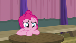 Size: 1920x1080 | Tagged: safe, screencap, pinkie pie, earth pony, pony, a trivial pursuit, g4, female, floppy ears, mare, sad, solo