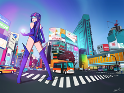 Size: 2880x2160 | Tagged: safe, artist:crbbrook, twilight sparkle, human, g4, boots, high res, humanized, magic gaia, shoes, superhero, thigh boots, tokyo