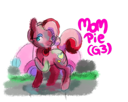 Size: 600x480 | Tagged: safe, artist:cotton, mom pie, earth pony, pony, g3, g3.5, g4, car, female, g3.5 to g4, generation leap, simple background, solo, transparent background