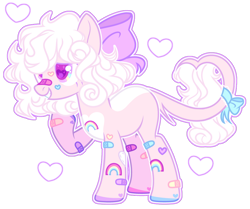 Size: 1024x855 | Tagged: safe, artist:chococolte, oc, oc only, earth pony, pony, bandaid, bandaid on nose, bow, female, hair bow, mare, simple background, solo, transparent background