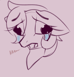 Size: 506x522 | Tagged: safe, artist:luxsimx, pony, crying, faic, sad, sketch, solo