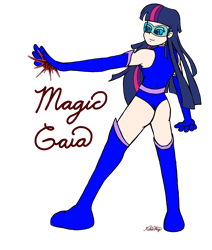 Size: 1280x1506 | Tagged: safe, artist:kelieholman, twilight sparkle, human, equestria girls, g4, boots, female, human coloration, magic gaia, shoes, simple background, solo, superhero, thigh boots, transparent background