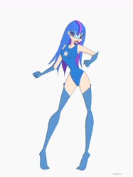 Size: 1280x1708 | Tagged: safe, artist:bloodstaineddagger, twilight sparkle, human, g4, boots, female, humanized, magic gaia, shoes, solo, style emulation, superhero, thigh boots, winx club, winxified