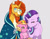 Size: 8280x6480 | Tagged: safe, artist:gamblingfoxinahat, luster dawn, starlight glimmer, sunburst, pony, unicorn, g4, blaze (coat marking), blushing, chest fluff, cloak, clothes, coat markings, eyes closed, facial markings, family, father and child, father and daughter, female, filly, filly luster dawn, glasses, headcanon, luster dawn is starlight's and sunburst's daughter, male, mama starlight, mare, mother and child, mother and daughter, offspring, one eye closed, papa sunburst, parent:starlight glimmer, parent:sunburst, parents and child, parents:starburst, robe, ship:starburst, shipping, simple background, stallion, star (coat marking), story in the source, straight, sunburst's cloak, sunburst's glasses, tl;dr, unshorn fetlocks, white background