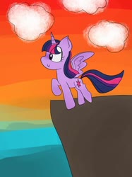 Size: 400x534 | Tagged: safe, artist:lexuslove1234, twilight sparkle, alicorn, pony, g4, cloud, female, sky, solo, twilight sparkle (alicorn), water