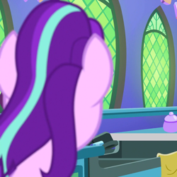 Size: 1080x1080 | Tagged: safe, screencap, starlight glimmer, pony, unicorn, all bottled up, g4, cropped, female, kitchen, mane, mare, solo, twilight's castle