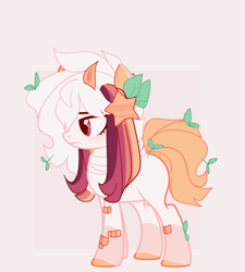 Size: 1920x2134 | Tagged: safe, artist:mint-light, artist:php146, oc, oc only, oc:ayaka, earth pony, pony, alternate design, bandaid, base used, horns, ponified, solo, species swap
