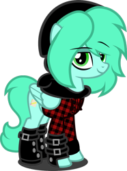 Size: 1280x1720 | Tagged: safe, artist:buckeyescozycafe, oc, oc only, oc:madison meadows, pegasus, pony, clothes, female, hoodie, mare, simple background, solo, transparent background