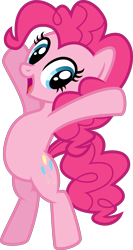 Size: 4000x7521 | Tagged: safe, artist:melisareb, gameloft, pinkie pie, earth pony, pony, g4, .svg available, absurd resolution, belly, bipedal, cute, cutie mark, diapinkes, female, inkscape, looking at you, mare, simple background, solo, transparent background, vector