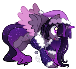 Size: 678x612 | Tagged: safe, artist:sugaryicecreammlp, oc, oc only, alicorn, pony, alicorn oc, clothes, female, horn, mare, outline, simple background, solo, transparent background, two toned wings, white outline, wings