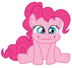 Size: 2513x2387 | Tagged: safe, artist:midnight--blitz, pinkie pie, earth pony, pony, a friend in deed, g4, season 2, cute, diapinkes, excited, high res, simple background, transparent background, vector