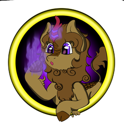 Size: 2000x2000 | Tagged: safe, artist:dirtpecker, oc, oc only, kirin, dungeons and dragons, high res, pen and paper rpg, rpg, simple background, solo, token, transparent background