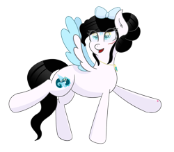Size: 2111x1846 | Tagged: safe, artist:eyeburn, oc, oc only, oc:helium, pegasus, pony, bow, cute, hair bow, heterochromia, jewelry, necklace, simple background, solo, transparent background