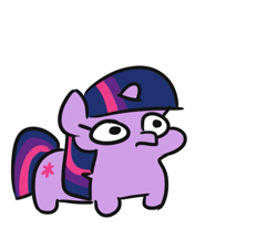 Size: 589x488 | Tagged: safe, artist:jargon scott, twilight sparkle, pony, unicorn, g4, cute, female, frown, looking up, mare, simple background, solo, squatpony, twiabetes, twiggie, unicorn twilight, white background, wide eyes